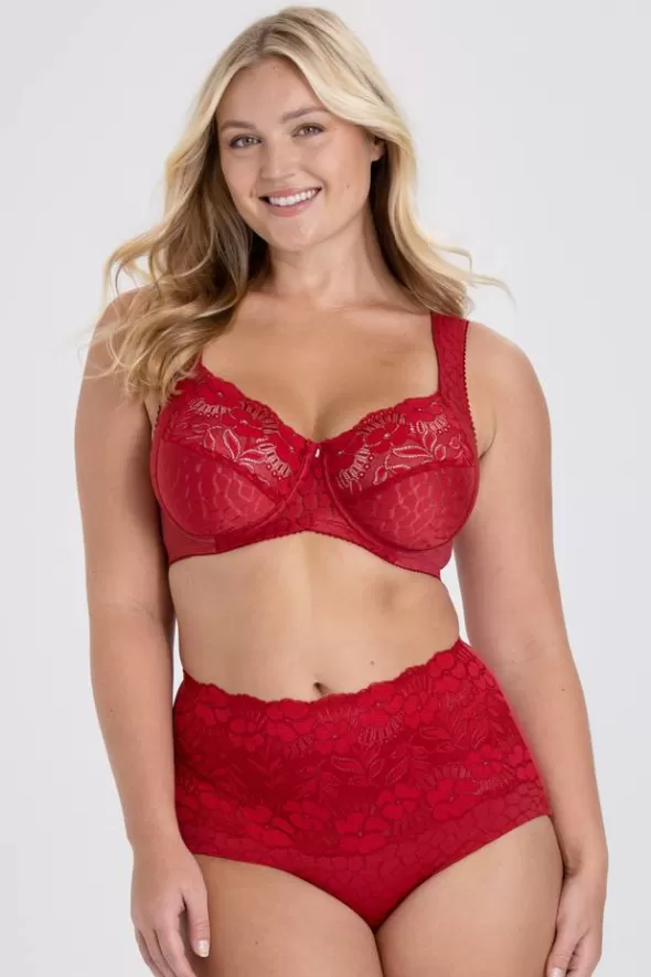 Miss Mary Jacquard & Lace bh Röd Discount