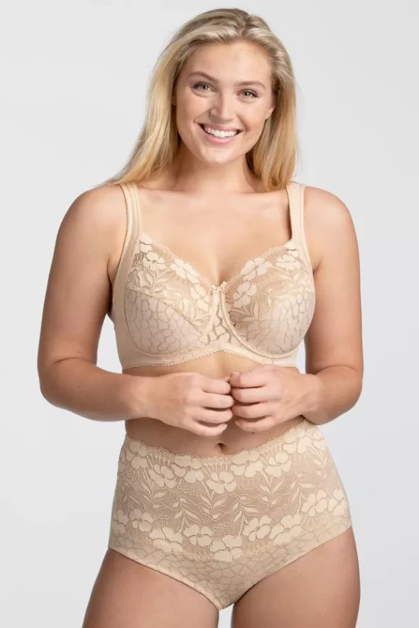 Miss Mary Jacquard & Lace bh Beige New